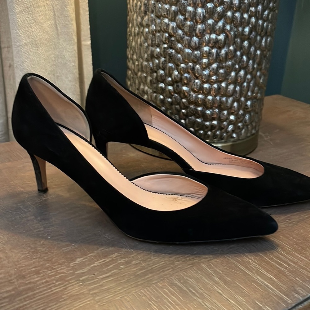 Black Suede heel/stiletto - minor wear 8.5 J Crew